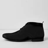 Thumbnail for your product : River Island Mens Black suede chukka boots