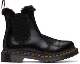 Thumbnail for your product : Dr. Martens Black 2976 Leonore Faux Fur Lined Chelsea Boots