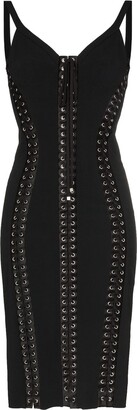 Dolce & Gabbana Cady sleeveless lace-up bodycon dress