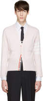 Thumbnail for your product : Thom Browne Pink Classic Short V-Neck Cardigan