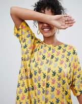 Thumbnail for your product : Monki Tiger Print Dress In Yellow