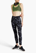 Thumbnail for your product : Adam Selman Sport Cutout striped stretch sports bra