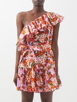 Thumbnail for your product : Borgo de Nor X Talia Collins Pietra Printed Cotton Mini Dress - Pink Print