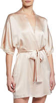 Thumbnail for your product : Christine Lingerie Bijoux Short Silk Robe