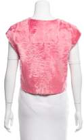 Thumbnail for your product : Oscar de la Renta Cropped Lamb Vest w/ Tags