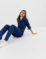 Thumbnail for your product : ASOS Design DESIGN flare boilersuit with patch pockets in midwash blue
