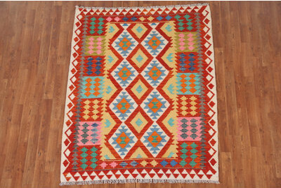Dakota Fields Geometric Kilim Oriental Rug 4x6