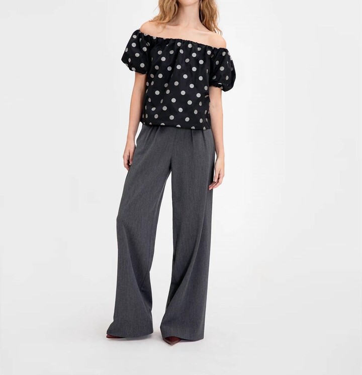 Tanya Taylor Amaris Top In Black/cream