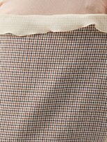 Thumbnail for your product : Fendi Chiffon-trimmed Houndstooth Wool-blend Skirt