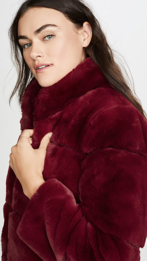 curl short fake fur jacket oatmeal