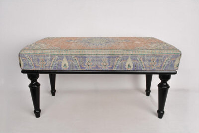 Dakota Fields Kitchen Furnitures Coffee Bench Ottoman Bench Upholstered Bench Turkish Rug Bench Kilim Bench Home Decor Bench Handmade Bench