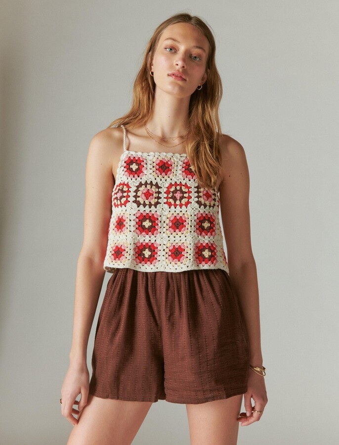 Lucky Brand Embroidered Crop Top - ShopStyle
