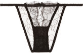 Thumbnail for your product : Fleur Du Mal Rose low-rise satin and corded lace briefs