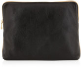 Thumbnail for your product : Neiman Marcus Dakota Colorblock Clutch, Black/Tan