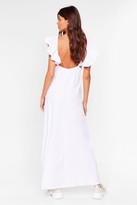 Thumbnail for your product : Nasty Gal Womens Ruffle Neck Loose Maxi Dress - White - 6
