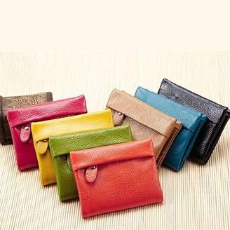 Online New Mini Casual Candy Color Wallets For Women Card Holder Leather Short Photo Coin Purse