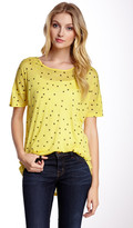 Thumbnail for your product : Kensie Dotted Short Sleeve Hi-Lo Tee