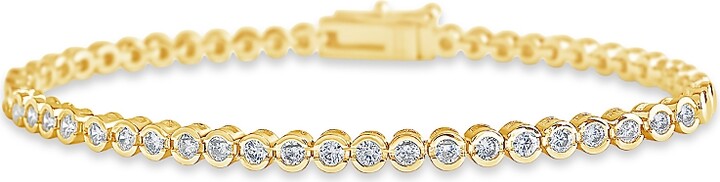 Sterling Forever Cubic Zirconia Bezel Flex Bracelet