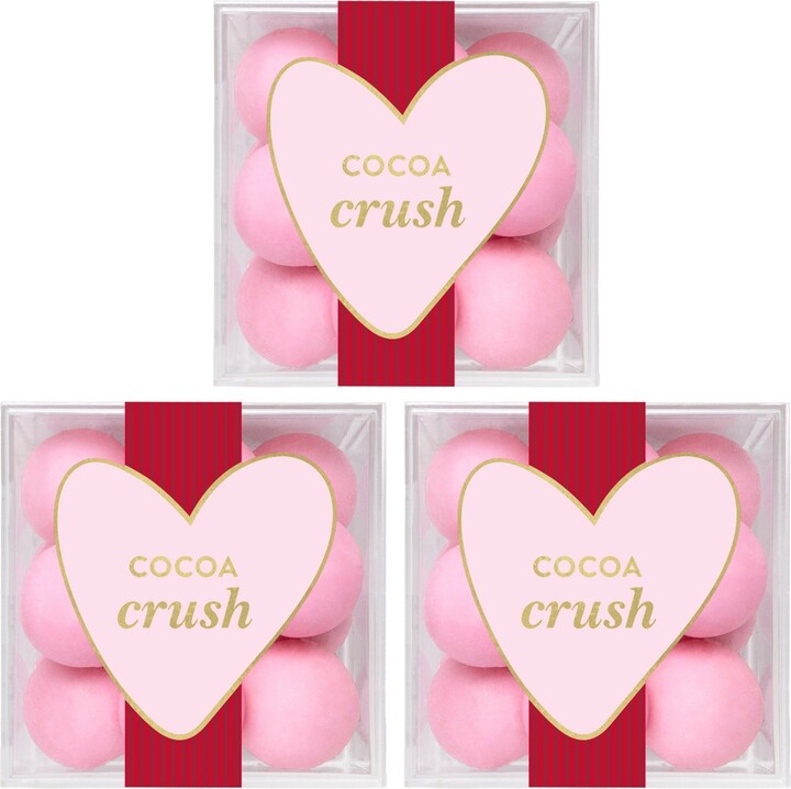 sugarfina Cocoa Crush Set of 3 Pink Brownie Bites Candy Cubes