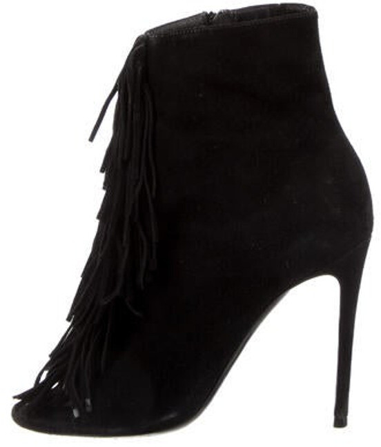 Barbara Bui Suede Fringe Trim Accent Lace-Up Boots - ShopStyle
