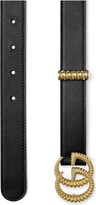 Thumbnail for your product : Gucci Leather belt with torchon Double G buckle