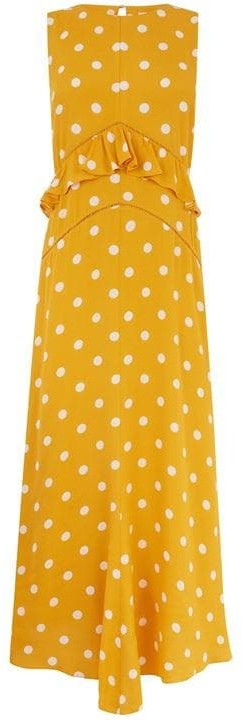 warehouse yellow spot dress
