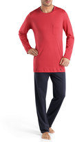 Thumbnail for your product : Hanro Antonio Long Pajama Set, Red