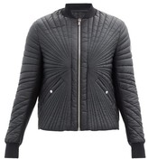 Thumbnail for your product : Moncler + Rick Owens Splayed-quilting Down Bomber Jacket - Black