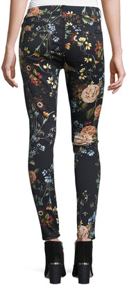 7 For All Mankind The Ankle Skinny Floral-Print Jeans, English Botanical