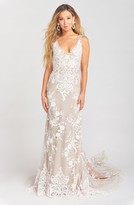 Thumbnail for your product : Show Me Your Mumu Contessa V-Neck Lace Wedding Dress