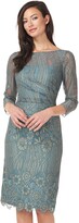 Thumbnail for your product : JS Collections Metallic Floral Illusion Lace Pencil Cocktail Dress