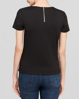 Thumbnail for your product : Calvin Klein Faux Leather Tier Front Tee