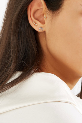 I+I Crescent Moon 14-karat Rose Gold Diamond Earring