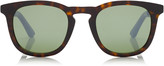 Thumbnail for your product : Jimmy Choo BEN Dark Havana Wayfare Sunglasses with Green Mirror Lenses