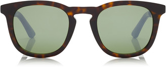 Jimmy Choo BEN Dark Havana Wayfare Sunglasses with Green Mirror Lenses