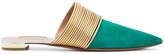 Thumbnail for your product : Aquazzura Green Rendez Vous Leather Flat Mules