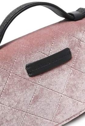 Brunello Cucinelli Leather-trimmed Quilted Velvet Shoulder Bag