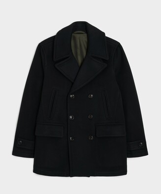 Todd Snyder Wool Alpaca Peacoat in Dark Moss - ShopStyle