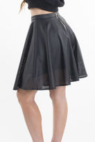 Thumbnail for your product : Standard Issue Pleather Mesh Skirt