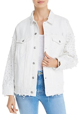 white jean jacket distressed