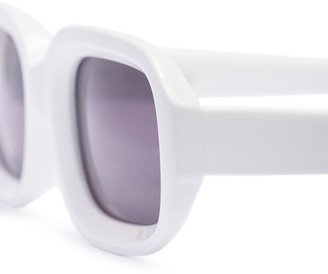 Illesteva white Vinyl rectangular acetate sunglasses