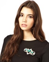 Thumbnail for your product : ASOS Premium Jewelled Buckle Brooch