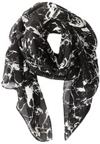 Thumbnail for your product : Calvin Klein Chiffon Printed Scarf - Marble