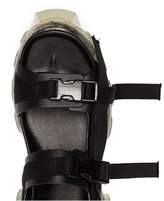 Thumbnail for your product : Rick Owens black Tractor leather and canvas sandals