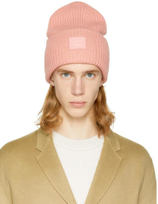 Acne Studios Pink Pansy L Face Beanie