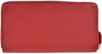 Roberto Cavalli Leather Zip-Around Wallet
