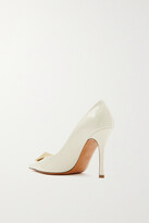 Thumbnail for your product : Valentino Garavani One Stud 100 Patent-leather Pumps - Ivory