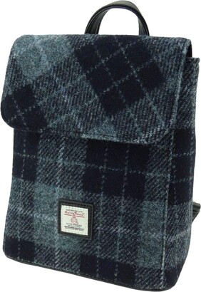 Ladies Authentic Harris Tweed Mini Backpack Burgundy Herringbone LB1213 COL 67 
