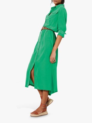 Mint Velvet Midi Shirt Dress, Green