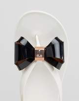 Thumbnail for your product : Ted Baker Rafeek Bow Cream Flip Flops